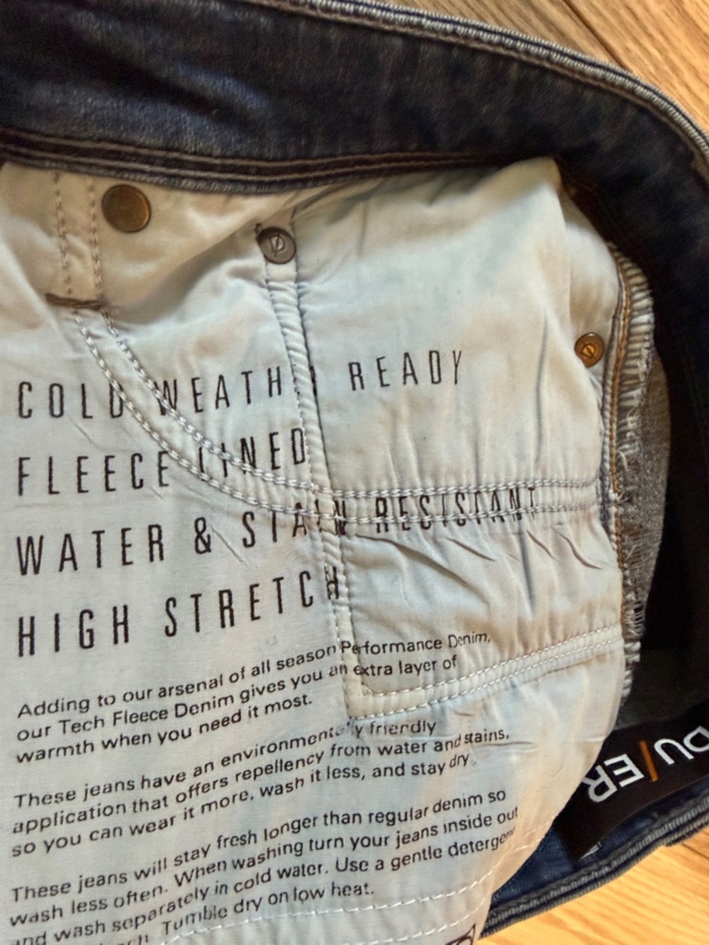 DU/ER Tech Fleece Denim Straight - Classic Indigo - Picture 8 of 11